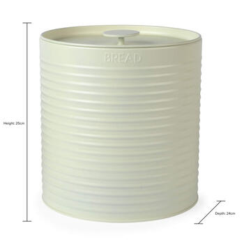 Russell Hobbs RH03269CEU7 Ribbed Bread Bin, Cream