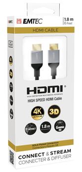 Emtec Cable HDMI to HDMI 4K 1.8.