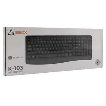 Sbox K-103 Keyboard US Black