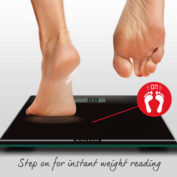 Salter 9205 BHCFEU12 Large Display Glass Electric Scale, Black