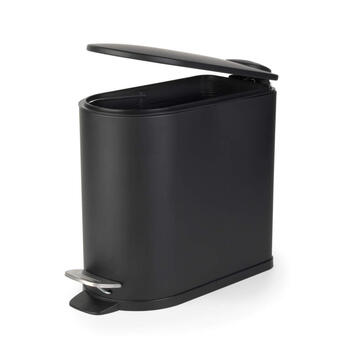 Beldray LA036690BLKPEU7 Slimline D-Shaped Pedal Bin 5-Litre, Black