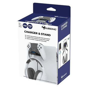 Subsonic Charger for PS5 controller and Stand for headset