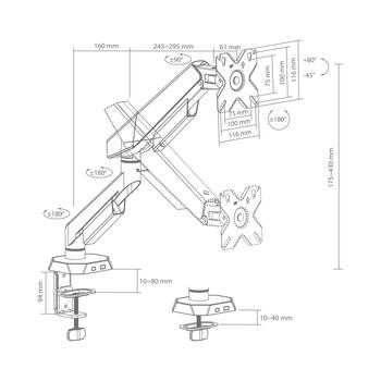 White Shark KHUFU-I GMS-3210 / 1 Monitor Desktop Mount