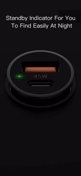 Orsen C8 45W Mini Car Charger black