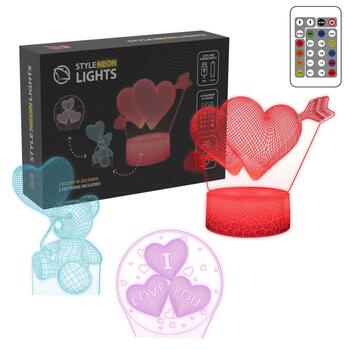 Manta SNL115RGB LED lamp Light decoration Heart RGB 3D