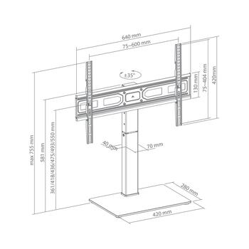 Sbox FS-306 LED TV Floor Mount (37-75