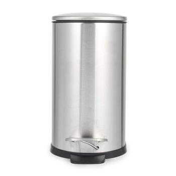 Beldray LA036683SSPEU7 Slimline D-Shaped Pedal Bin 5-Litre, Silver