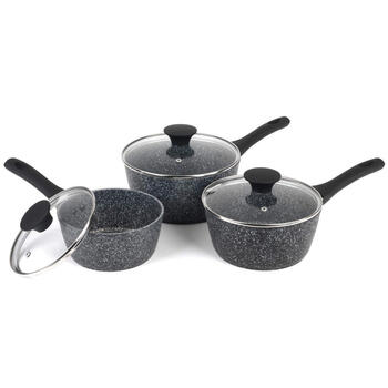 Salter BW11460BRMFO Megastone Thermo Collar 3-Piece Saucepan Set - 16/18/20cm