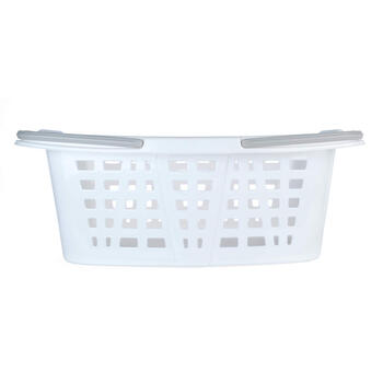 Beldray LA030450PNKFPEU7 Set Of Two Laundry Baskets 2 x 26L, White/Pink
