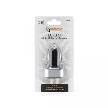 Sbox Car Charger CC-331B 3.1A black/grey