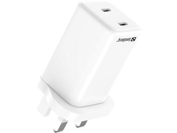 Sandberg 441-62 AC Charger Dual USB-C PD65W UK