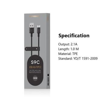 Orsen S9C USB A and Type C 2.1A 1m black
