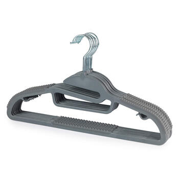 Beldray LA070598GRYFEU7 Grey Slimline Clothes Hangers - 8 Pack