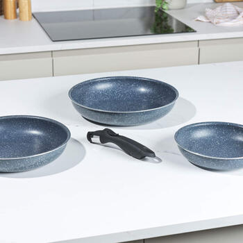 Russell Hobbs RH03293EU7 Nightfall Stone 4-Piece Smart Clip Fry Pan Set