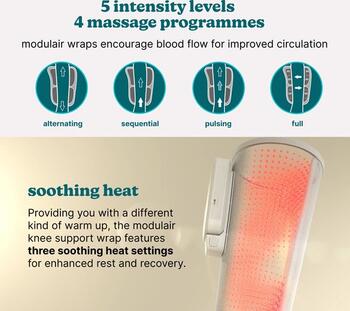 Homedics SR-CMXKE10HBND Modulair Compression System Knee Wrap + Controller