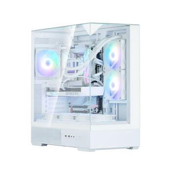 Zalman P40 Prism White, ARGB Fan x1