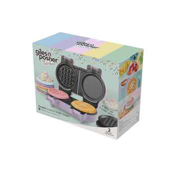 Giles & Posner EK5923GSPPVDE Double Snack &t Waffle Maker