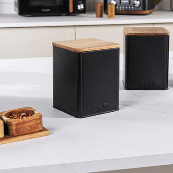 Salter BW12898EU7 Toronto 3-Piece Canister Set Black