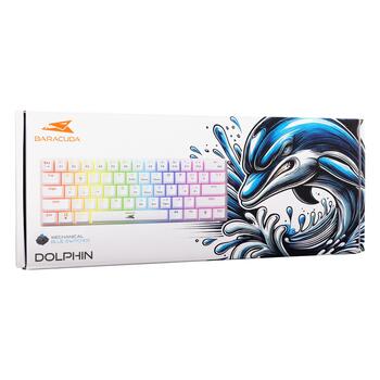 Baracuda DOLPHIN-W-BLUE BGK-03221 US Mechanical Blue Switches, White