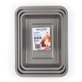 Salter BW13675 Essentials 3-Piece Roasting Tray Set