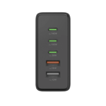 Hama 00201978 Charging Station With 3xUSB-C/2xUSB-A 140 W Black