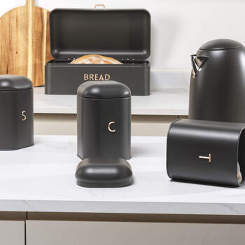 Salter BW13729EU7 Pebble 3-Piece Canister Set Charcoal