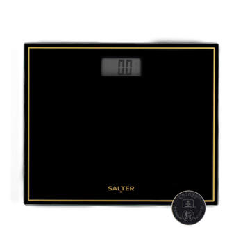 Salter 9207 BGHCFEU12 Compact Electronic Bathroom Scale, Black