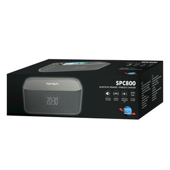 NASA SPC800 Bluetooth Speaker/ Alarm Clock/ Wireless Charger