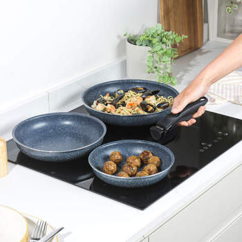 Russell Hobbs RH03293EU7 Nightfall Stone 4-Piece Smart Clip Fry Pan Set