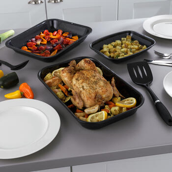 Russell Hobbs CW20701EU 3 Piece Roaster & Chop Tray Set