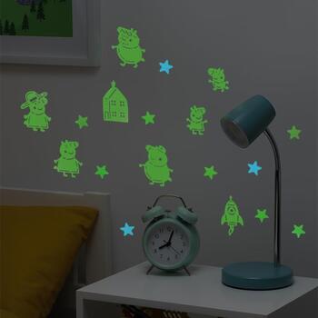 Paladone Peppa Pig Glow in the Dark Wall Decal Stars
