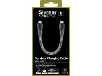 Sandberg 441-66 Survivor USB-C Cable 0.2M 100W