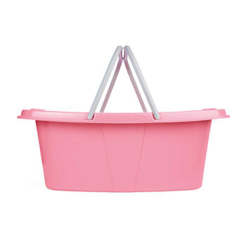 Beldray LA030450PNKFPEU7 Set Of Two Laundry Baskets 2 x 26L, White/Pink