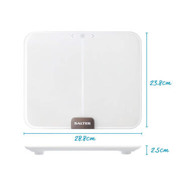 Salter 9164 WH3RJLEU16 Ghost Compact Analyser Scale, White