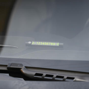 Tellur Temporary Car Parking Card For Two Phone Numbers Metallic Black