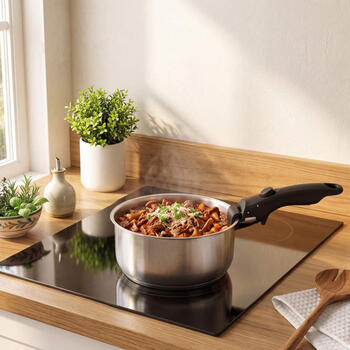 Russell Hobbs RH04034 Stainless Steel 4-Piece Smart Clip Saucepan Set