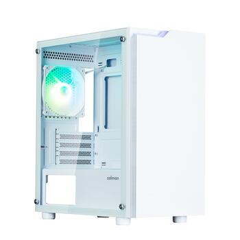 Zalman T4 Plus White Mini Tower Case, 120mm ARGB Fan x1