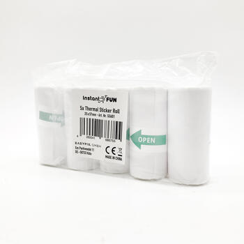 Easypix Thermal  Sticker Rolls white for InstantFUN 5pcs 55601