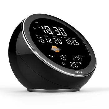 Nasa WSP1500 black Weather Station/Speaker BT Moon
