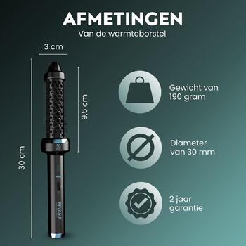 Revamp BR-1300A-EU Ceramic & Ionic 30mm Hot Brush Black