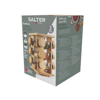 Salter BW14238 Bamboo Rotating Spice Rack