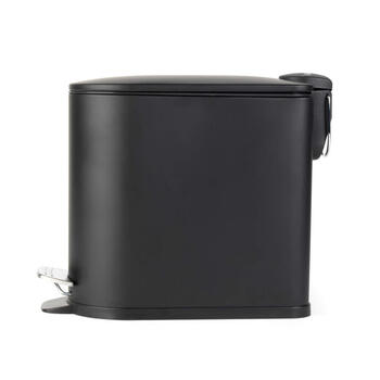 Beldray LA036690BLKPEU7 Slimline D-Shaped Pedal Bin 5-Litre, Black