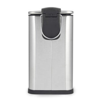 Beldray LA036683SSPEU7 Slimline D-Shaped Pedal Bin 5-Litre, Silver