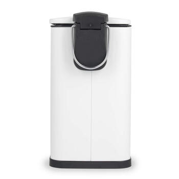 Beldray LA036690WHTPEU7 Slimline D-Shaped Pedal Bin 5-Litre, White