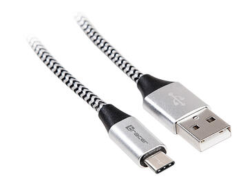 Tracer 46265 USB 2.0 Type C A Male 1m Black Silver