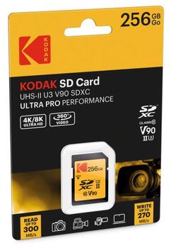 Kodak SDXC 256GB UHS-II U3 V90 Ultra Pro