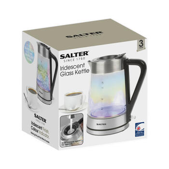 Salter EK5078IRFVDE Iridescent Glass Kettle