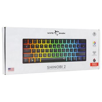 White Shark SHINOBI-2-B-US-RED.SW GK-004111 US Red switch, Black