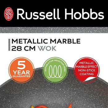 Russell Hobbs RH028121EU7 Metallic Marble 28cm Wok