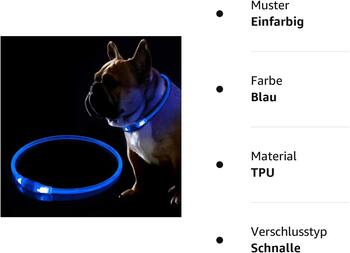 KABB LED Collar for Dogs and Cats Blue